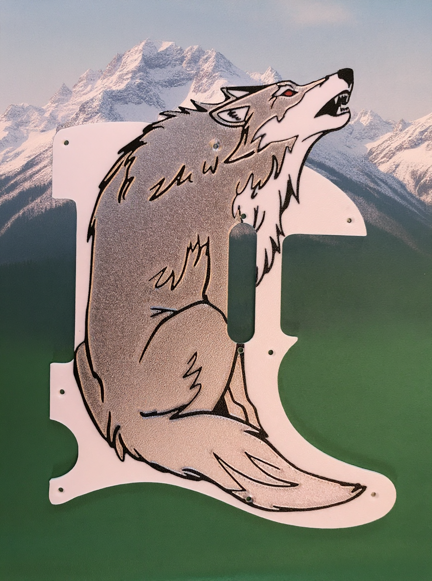 pickguard étendu forme Loup Pickguard Telecaster Loup décoratif en PETG