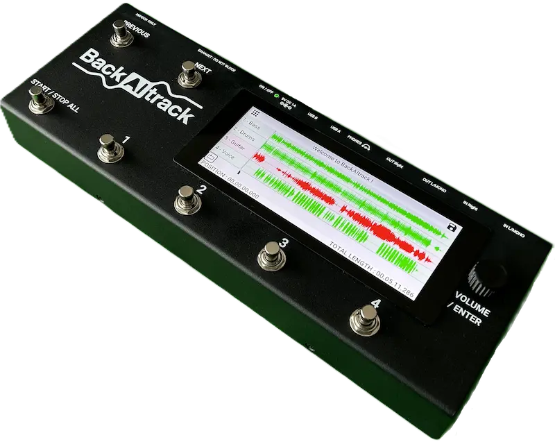 Pédale BackAItrack pour backing tracks multipistes et séparation de stems